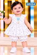 GD254 Baby Girls Little Blossom Ruffle Top & Bloomer Set