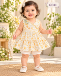 Baby Girls Floral Wrap Frock & Shorts Set – GD41