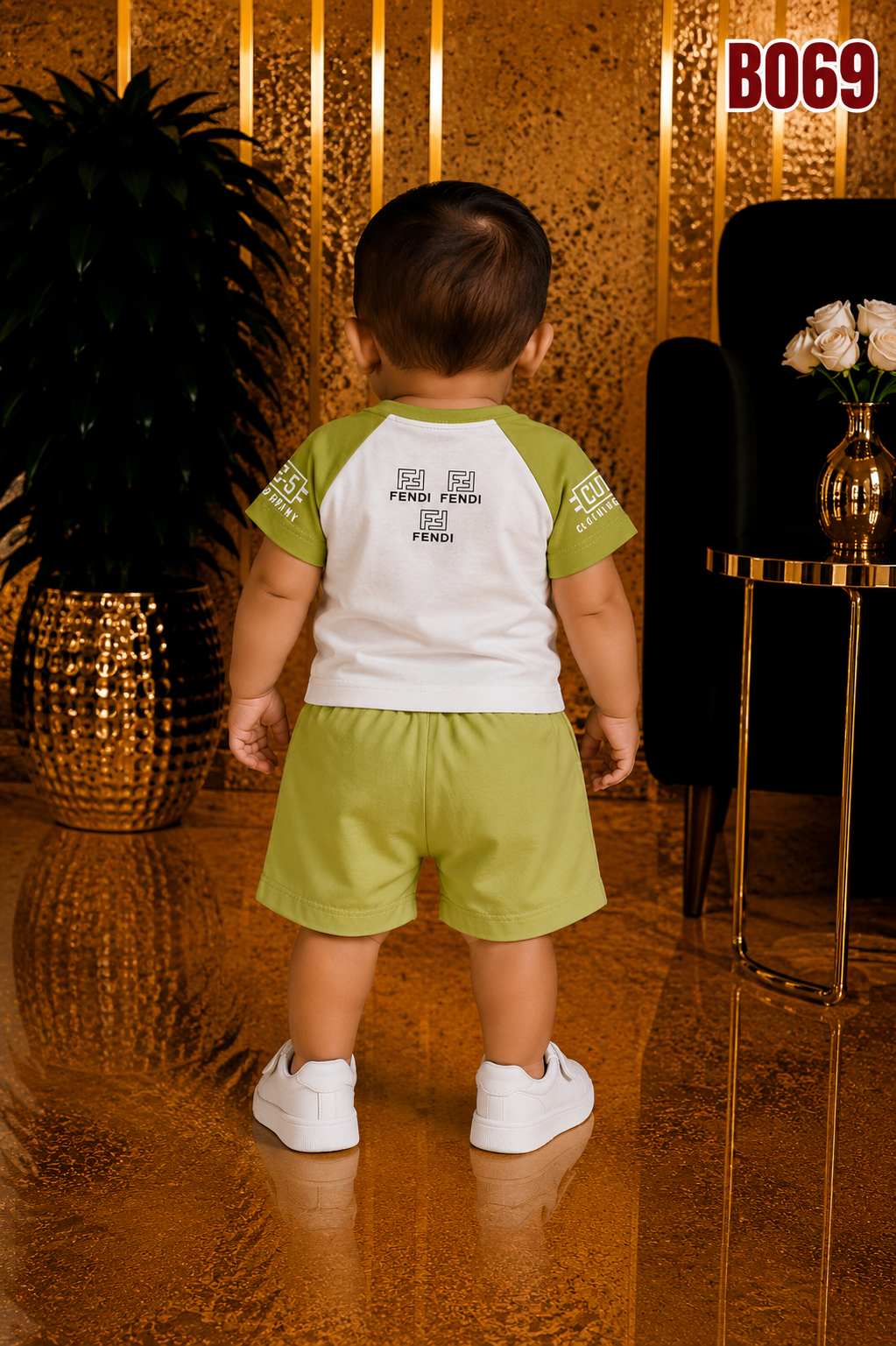 Boys Premium Print T-Shirt & Shorts Set-BO69
