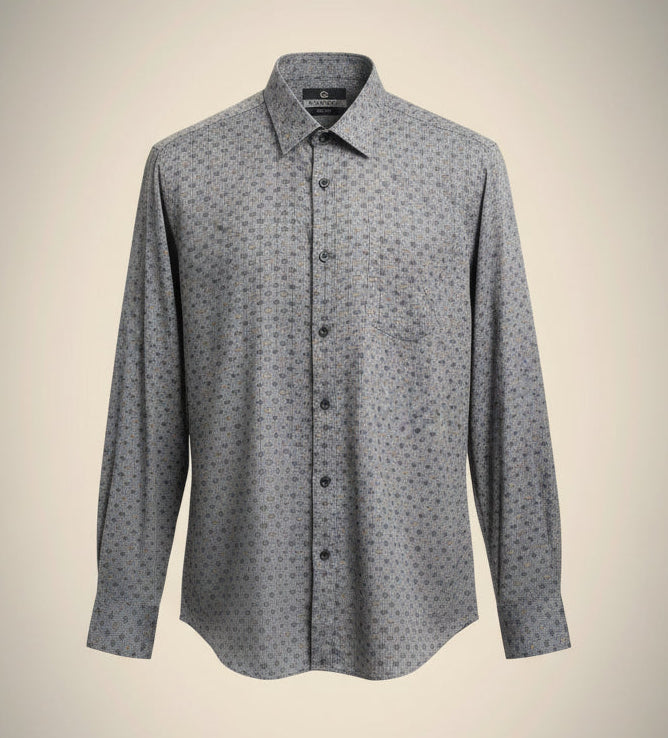 Premium Geometric Printed Long Shirt 467