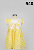 Girls Floral Chiffon Party Dress with Bow Detail 540