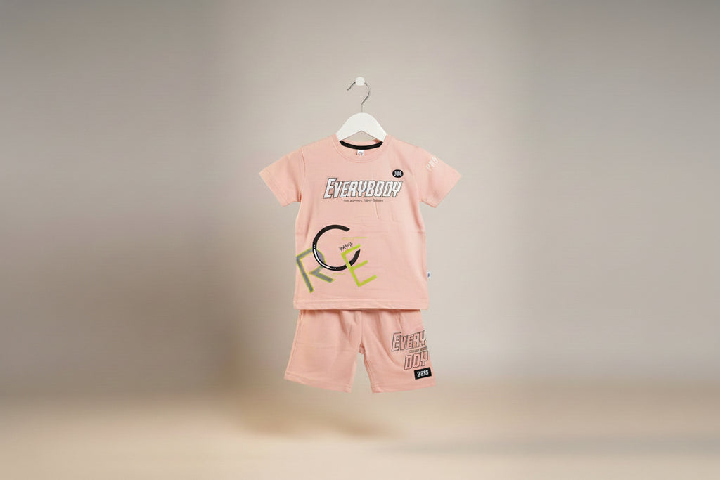 Kids Graphic T-Shirt & Jogger Pant Set – Casual Two Piece Outfit 286