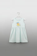 Girls Bird & Floral Printed Dress-3308