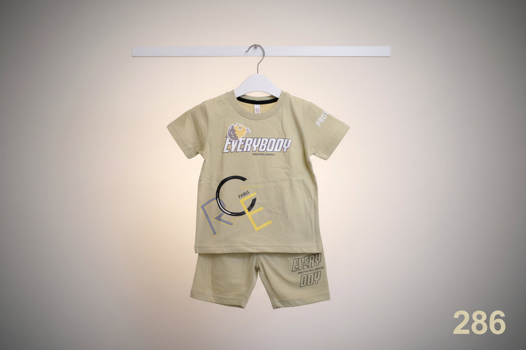 Kids Graphic T-Shirt & Jogger Pant Set – Casual Two Piece Outfit 286