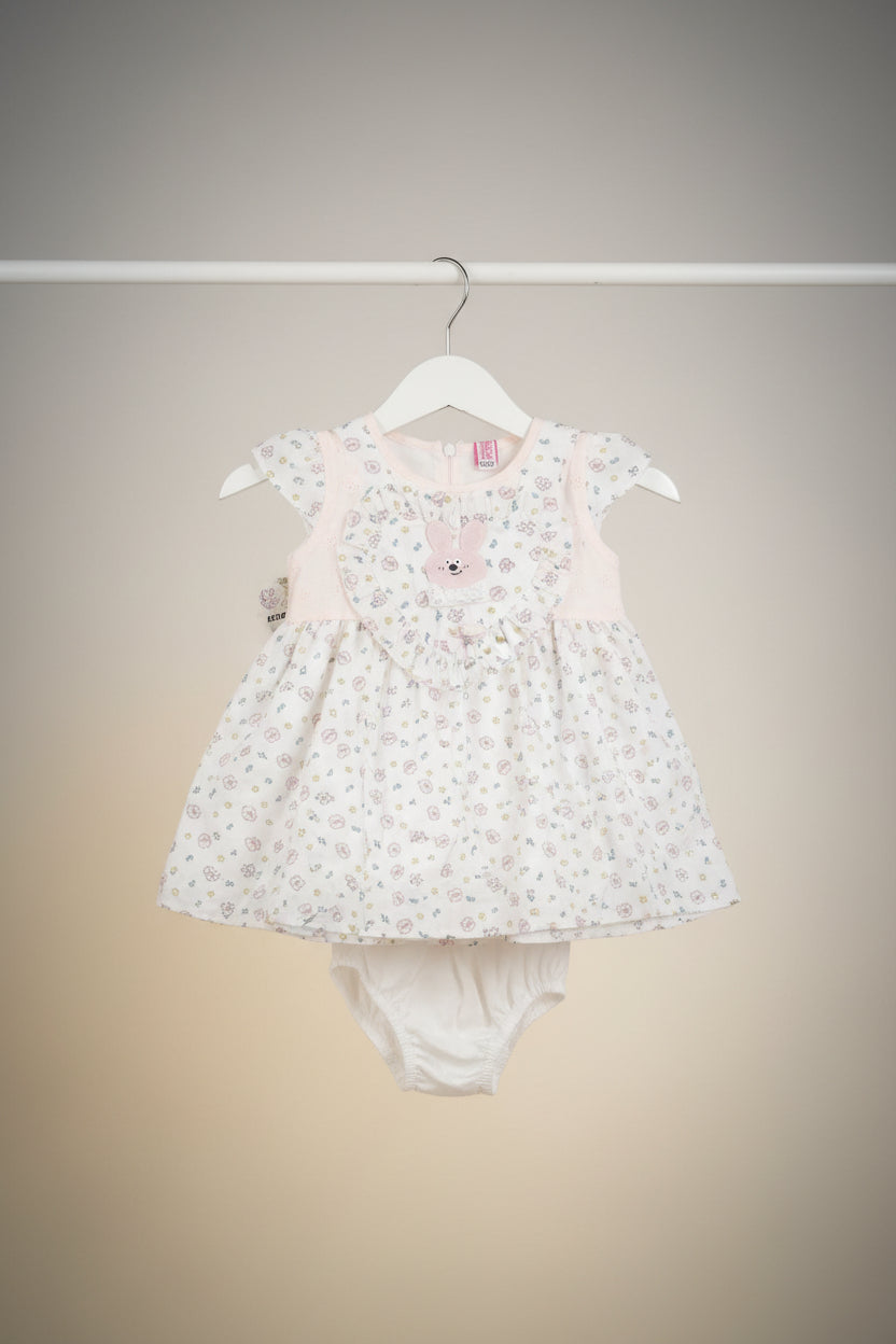 Girls Cotton Dress Set with Bloomers 058