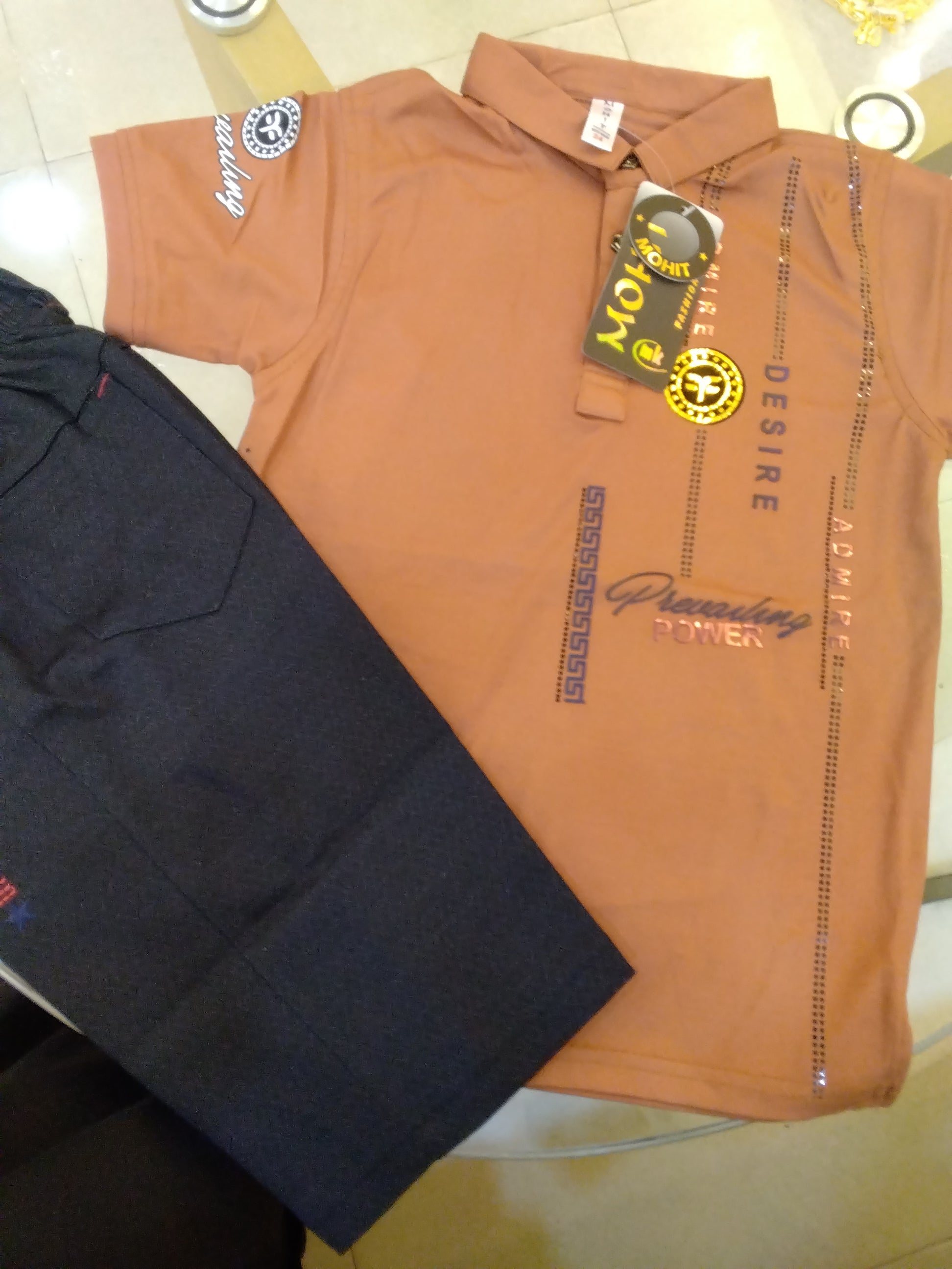Boys Premium Polo T-Shirt & Shorts Set – Casual Summer Wear.307.