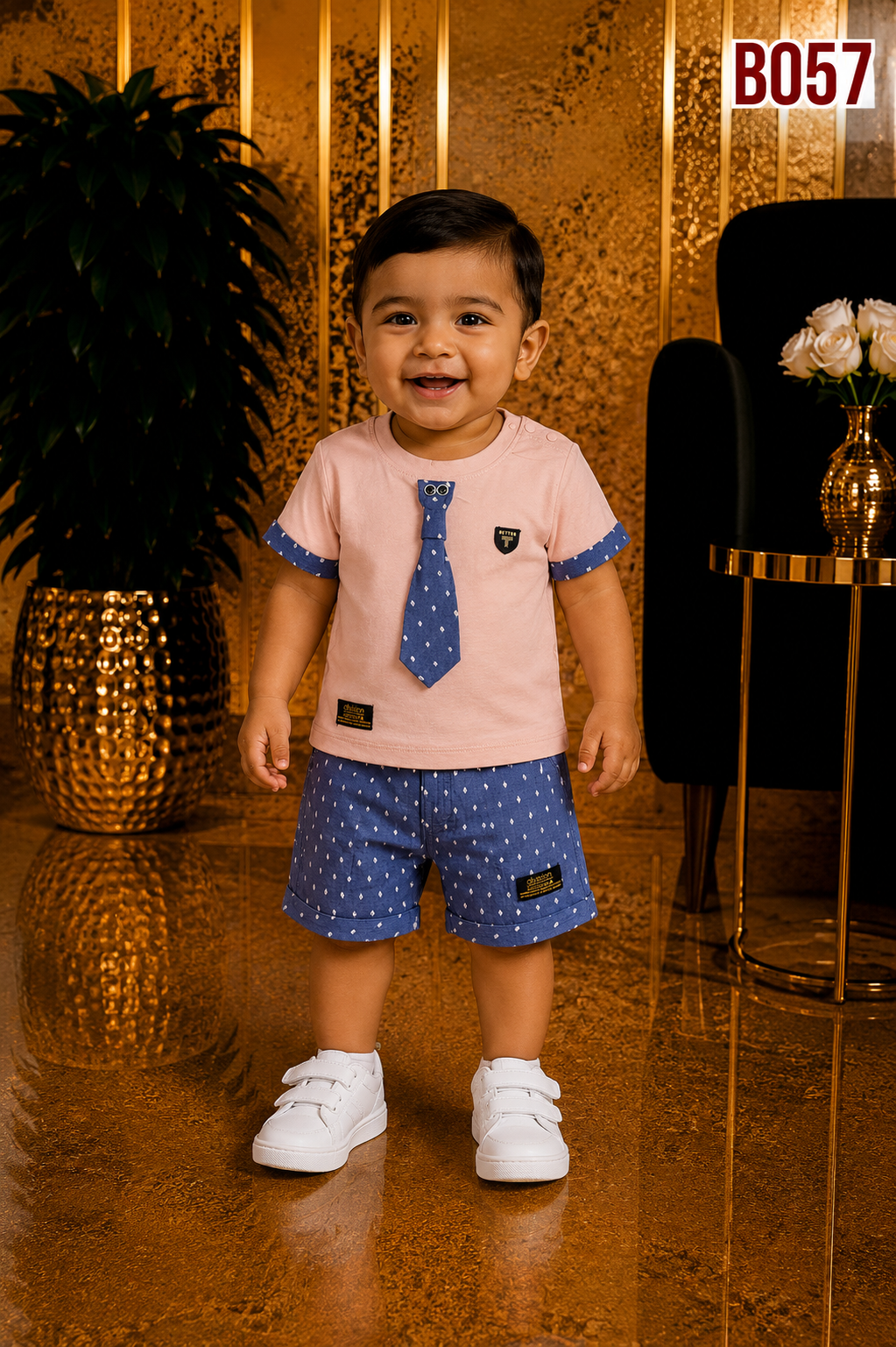 Baby Boys Smart Tie Co-Ord Set-BO57