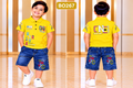 Boys Graphic Polo T-Shirt with Denim Shorts Set – BO267
