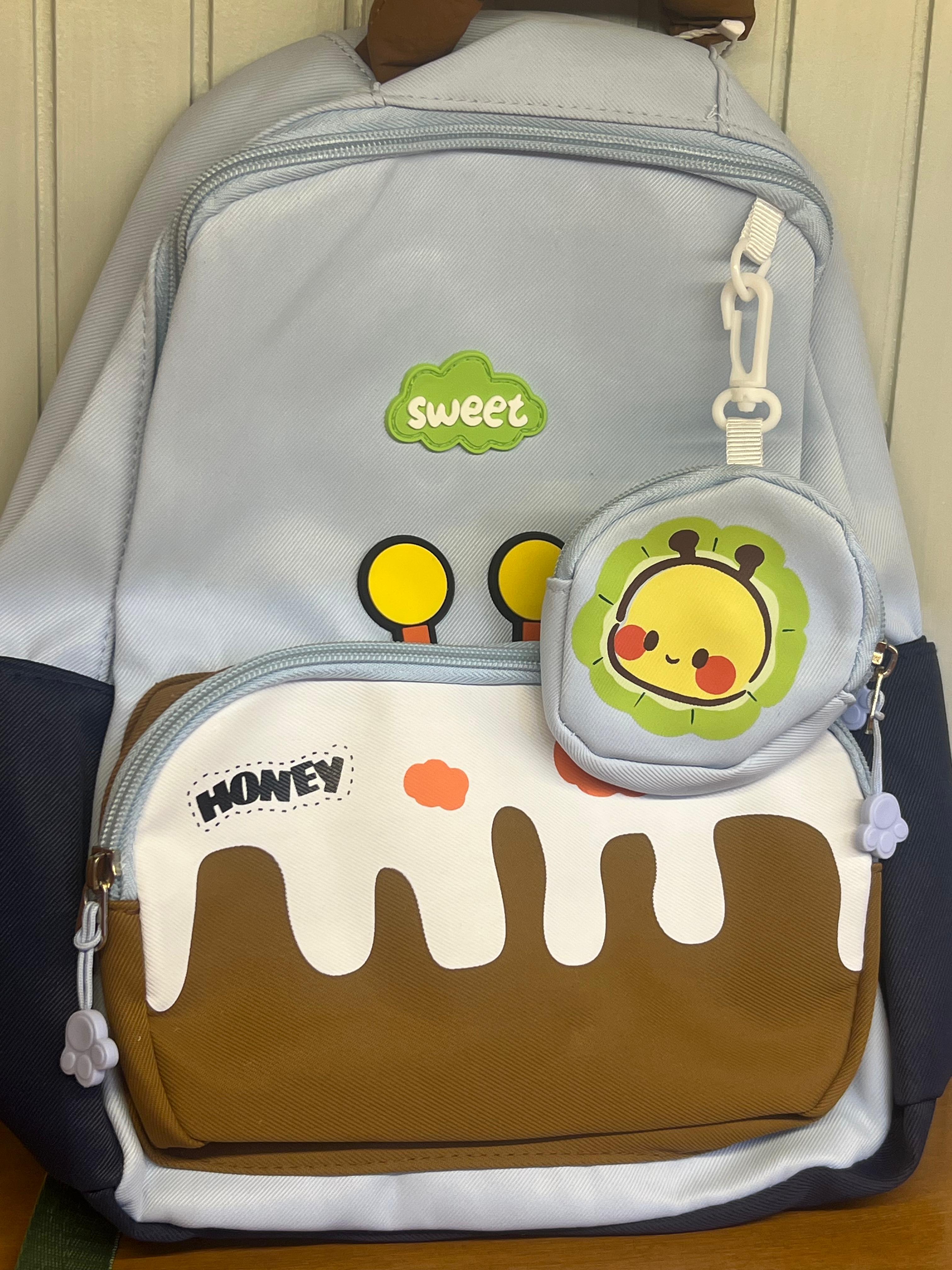 Sweet Honey Bee Kids Backpack with Mini Pouch