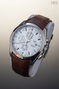 TW 105 Luxury Chronograph white Dial Leather Strap Watch