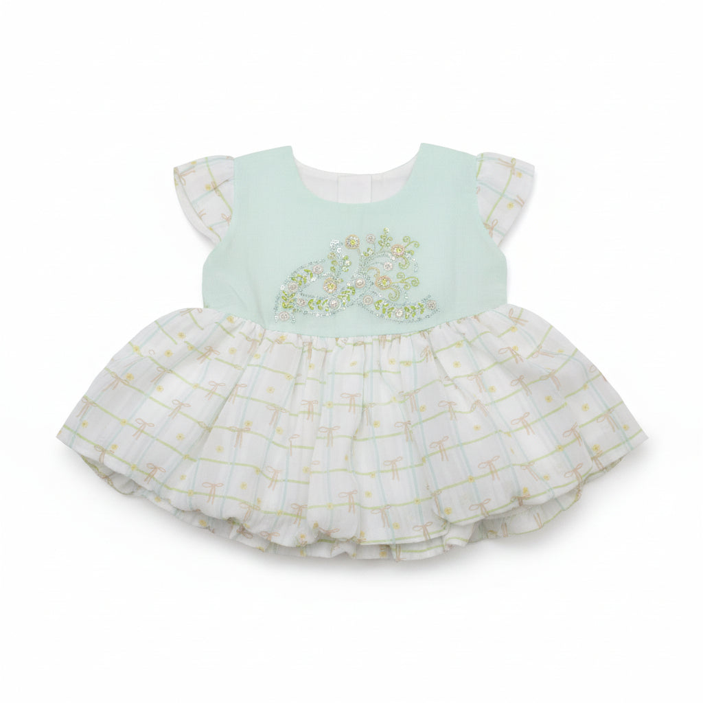 Baby Girls Elegant Embroidered Dress 241