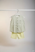 Boys Printed Sleeveless Cotton Panjabi Set 178