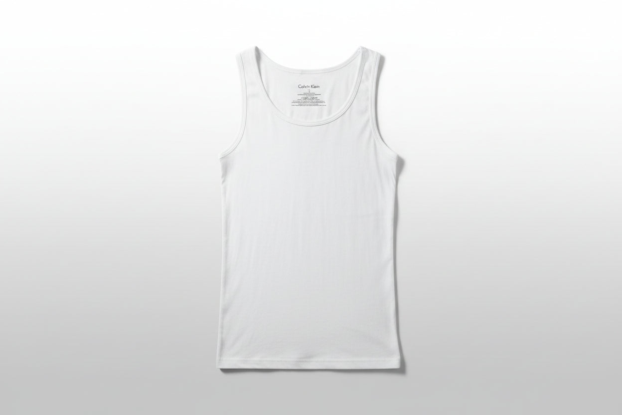 GATSBY Men’s Classic Cotton Sleeveless Tank Top 1917 White