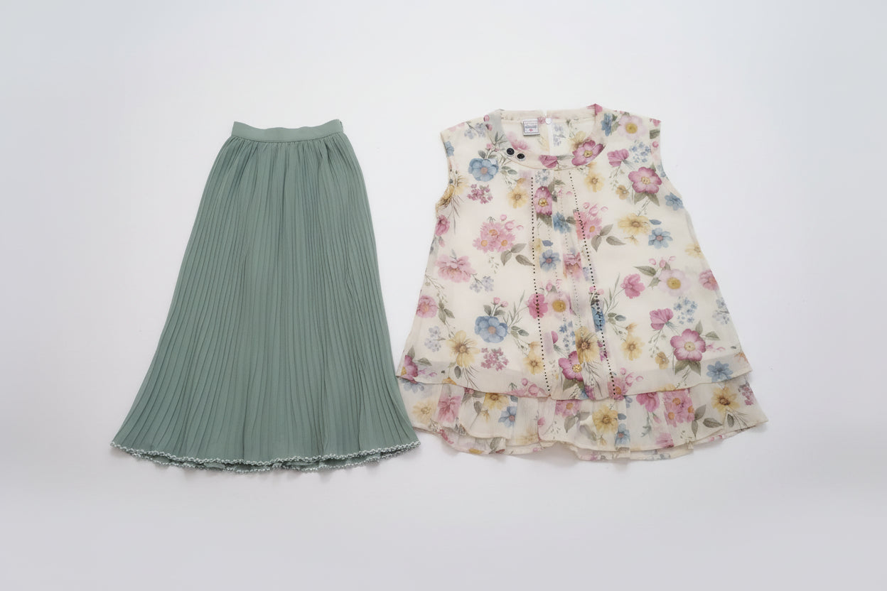 Girls Floral Printed Top & Palazzo Set 147