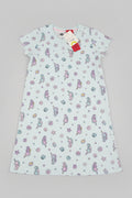 Girls Bird & Floral Printed Dress  3312