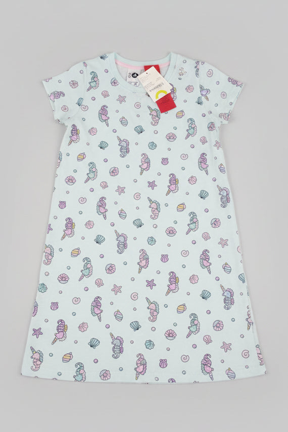 Girls Bird & Floral Printed Dress  3312