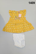Baby Girl Frock with Diaper Cover Set A98