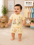 Baby Dream Printed Shirt & Shorts Set-BO83