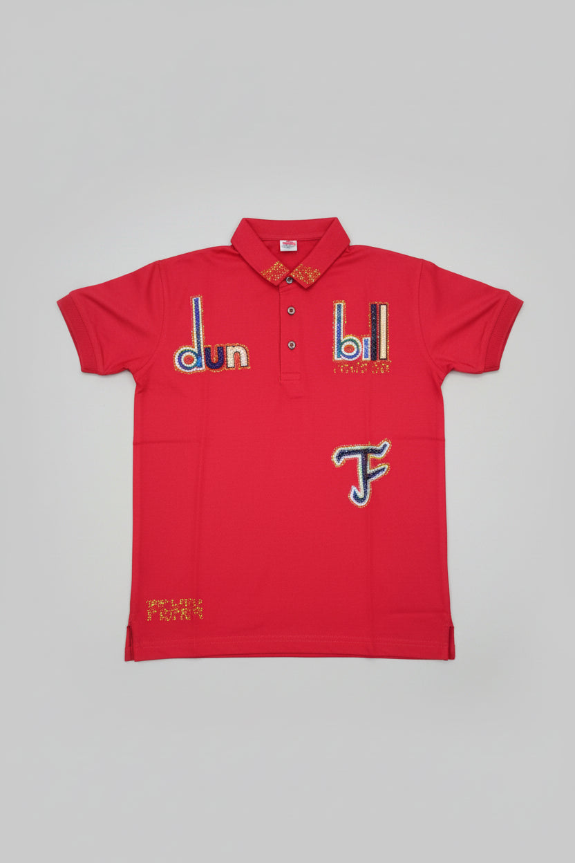 Premium Printed Polo T-Shirt for Men – Button Collar Casual Tee 293