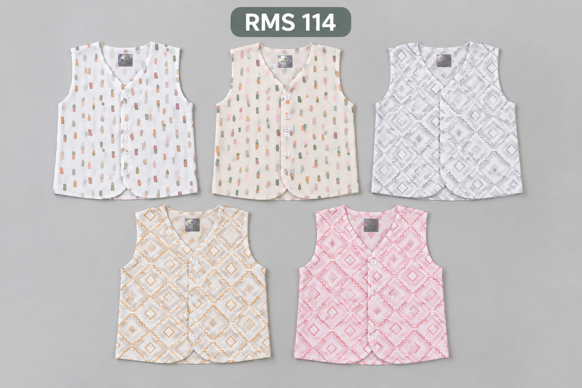Kids Premium Printed Sleeveless Vest Collection – RMS 114
