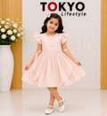 Baby Girl Soft Jacquard Party Dress Set with Inner Brief 0197