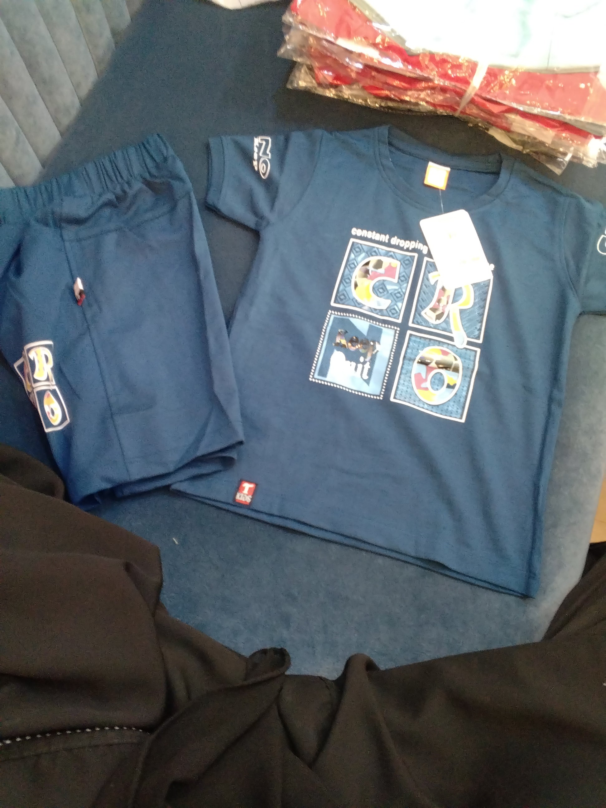 Kids Printed T-Shirt & Shorts Set (CR Design) 340