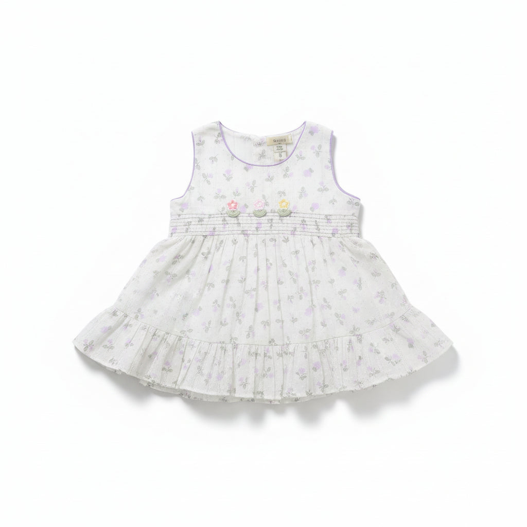 Baby Girls Elegant Embroidered Dress 244