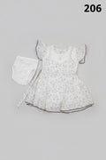 Baby Girls Floral Lace Dress Set with Inner – Party & Casual Wear 206