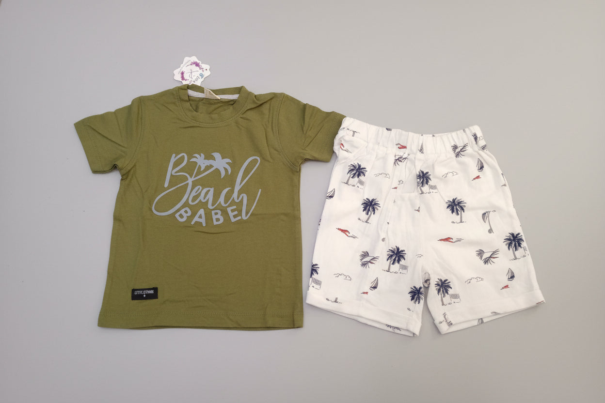 Kids  Summer T-Shirt & Printed Shorts 332