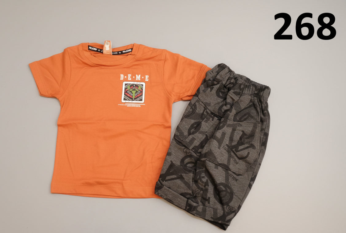 Boys D.E.M.E Graphic T-Shirt & Cargo Pant Set 268