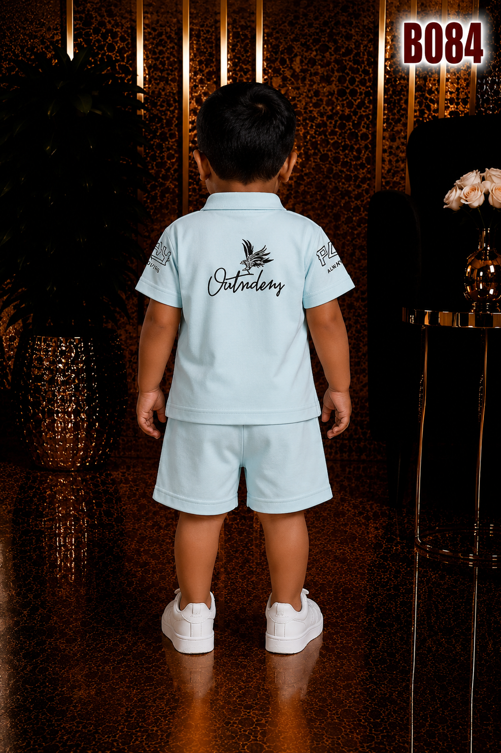 Premium Little Explorer Polo & Shorts Set-BO84