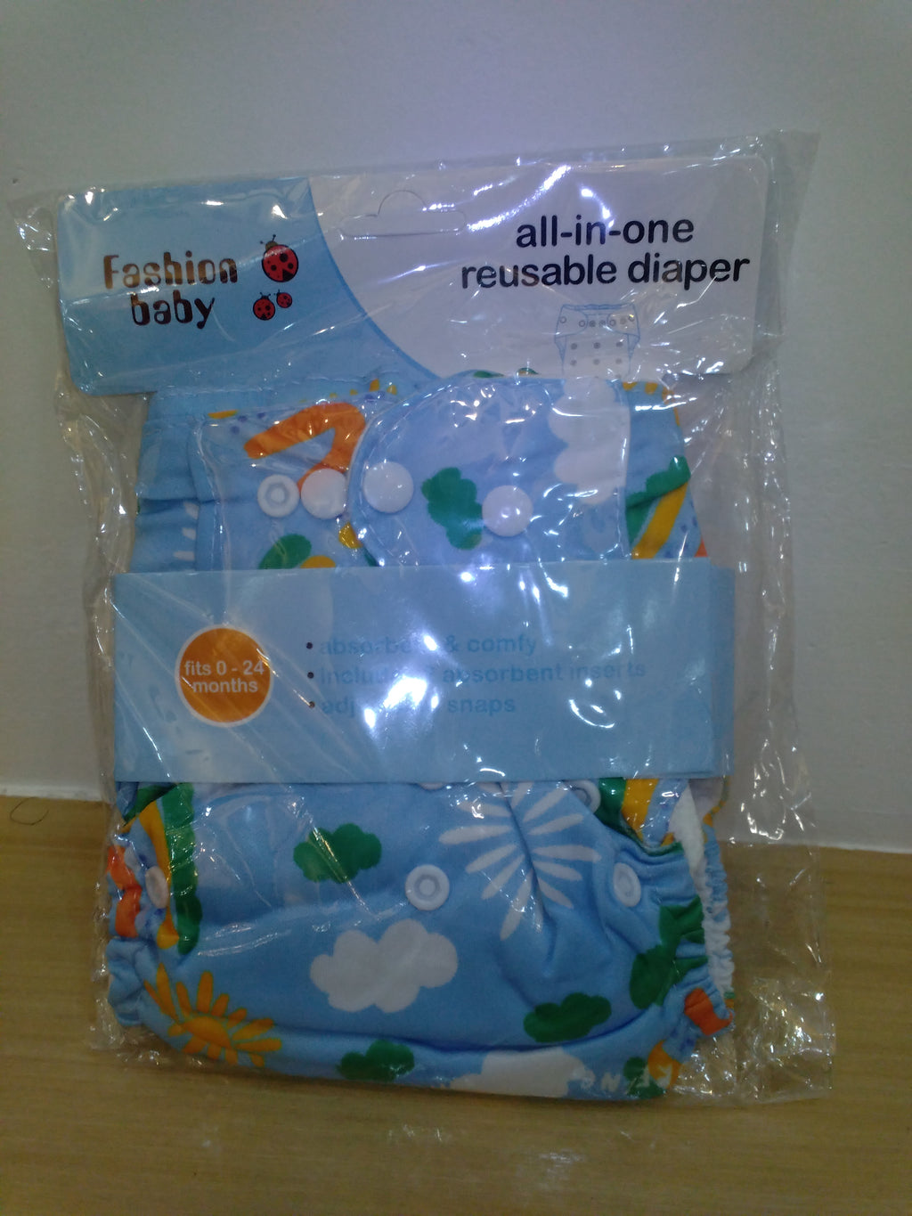 Fashion Baby All-in-One Reusable Cloth Diaper (0–24 Months)