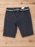 Men’s Casual Belted Cotton Shorts Blue