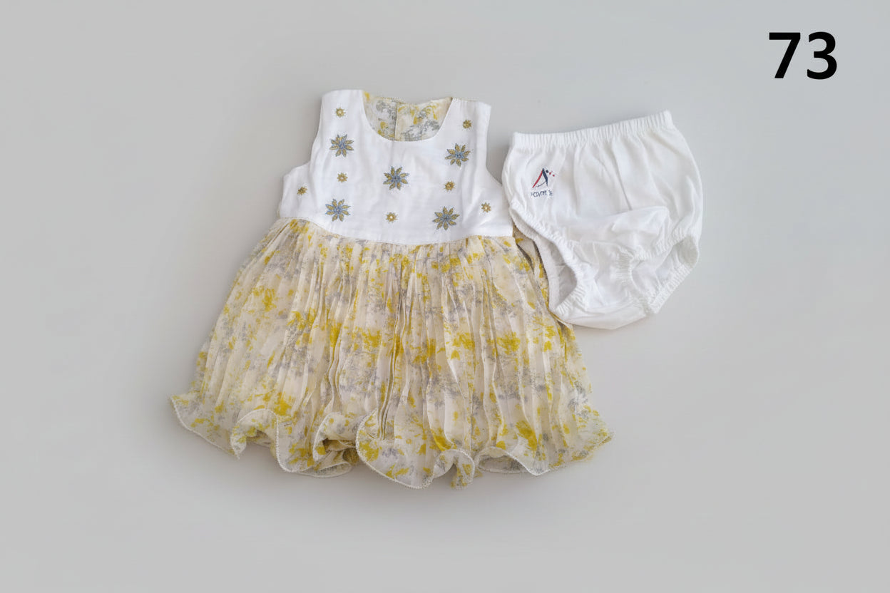 Girls Floral Dress Set with Bloomers 73