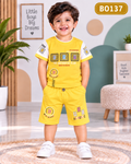 Boys Premium Graphic T-Shirt & Shorts Set-BO137