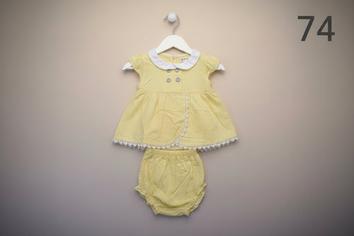 Baby Girls Lace Collar Top & Bloomer Set – Red 74