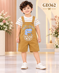Boys Premium Dinosaur Dungaree Shorts Set - GD362