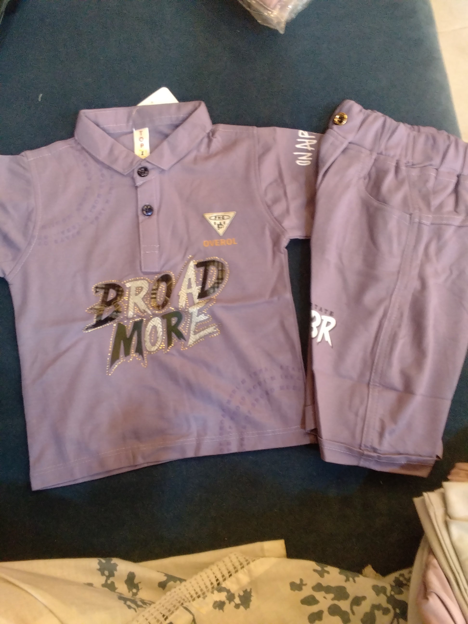 Baby Boys “Broad More” Polo T-Shirt & Shorts Set 265