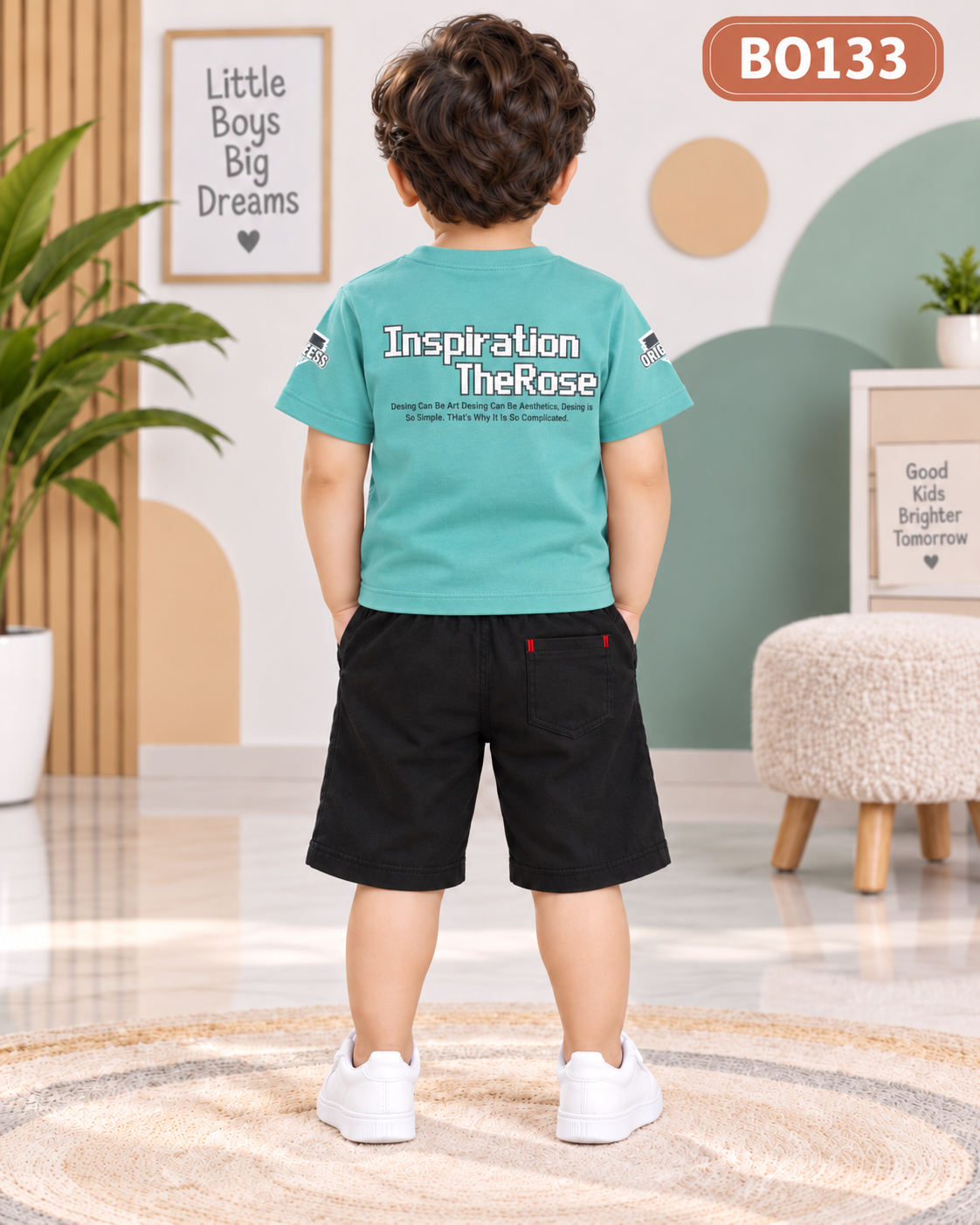 Boys Premium T-Shirt & Cargo Pant Set- BO133