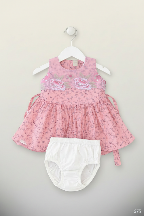 Baby Girls Floral Lace  Dress Set with Bloomers 275