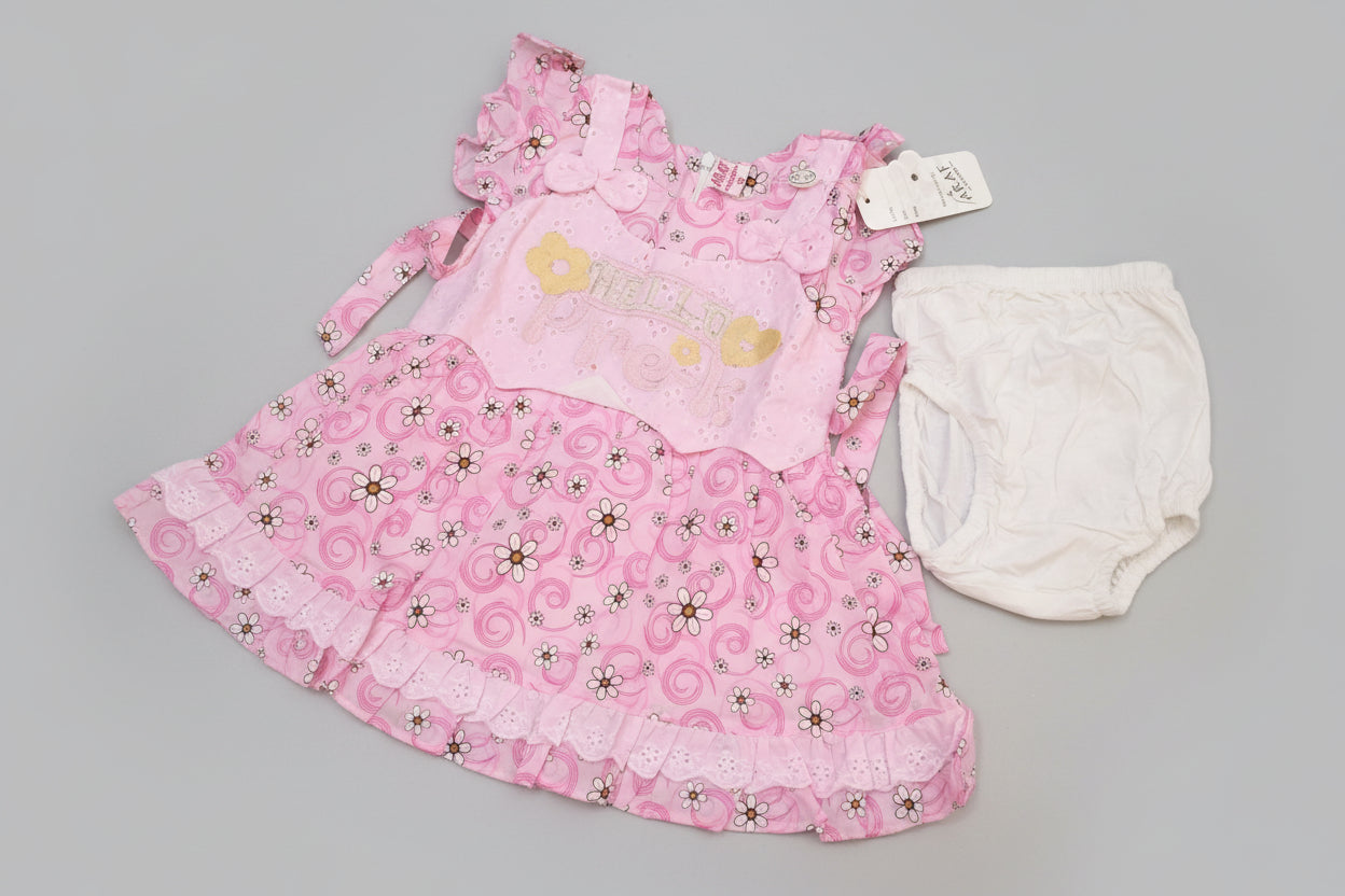 Girls Floral Dress Set with Bloomer 205