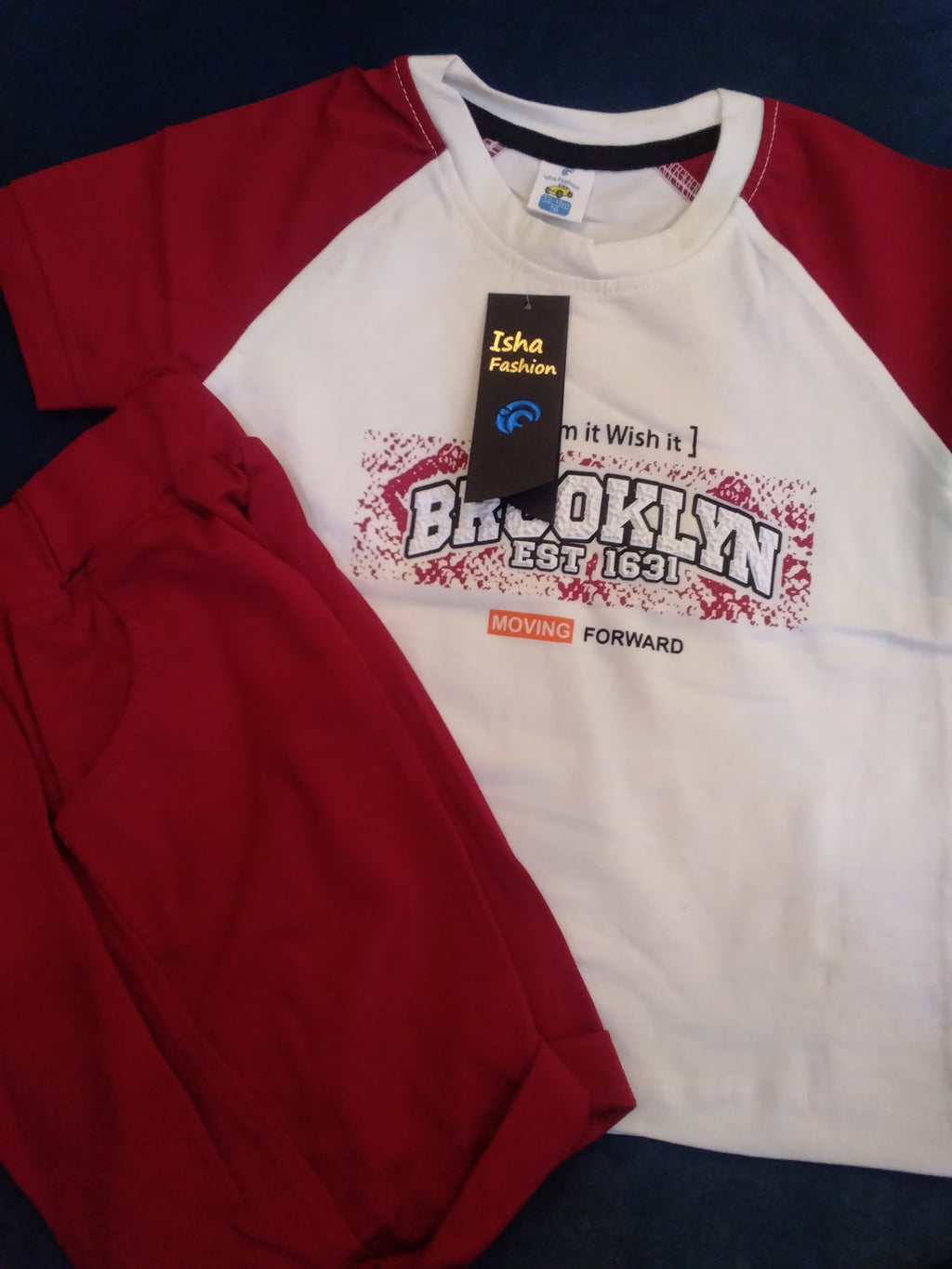 Kids Brooklyn Printed T-Shirt & Shorts Set – Casual Summer Wear335.
