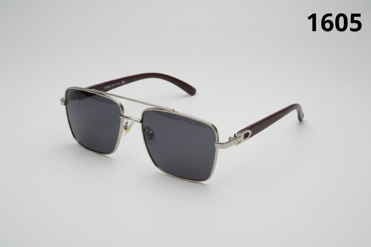 Classic Matte Square Frame Sunglasses 1605