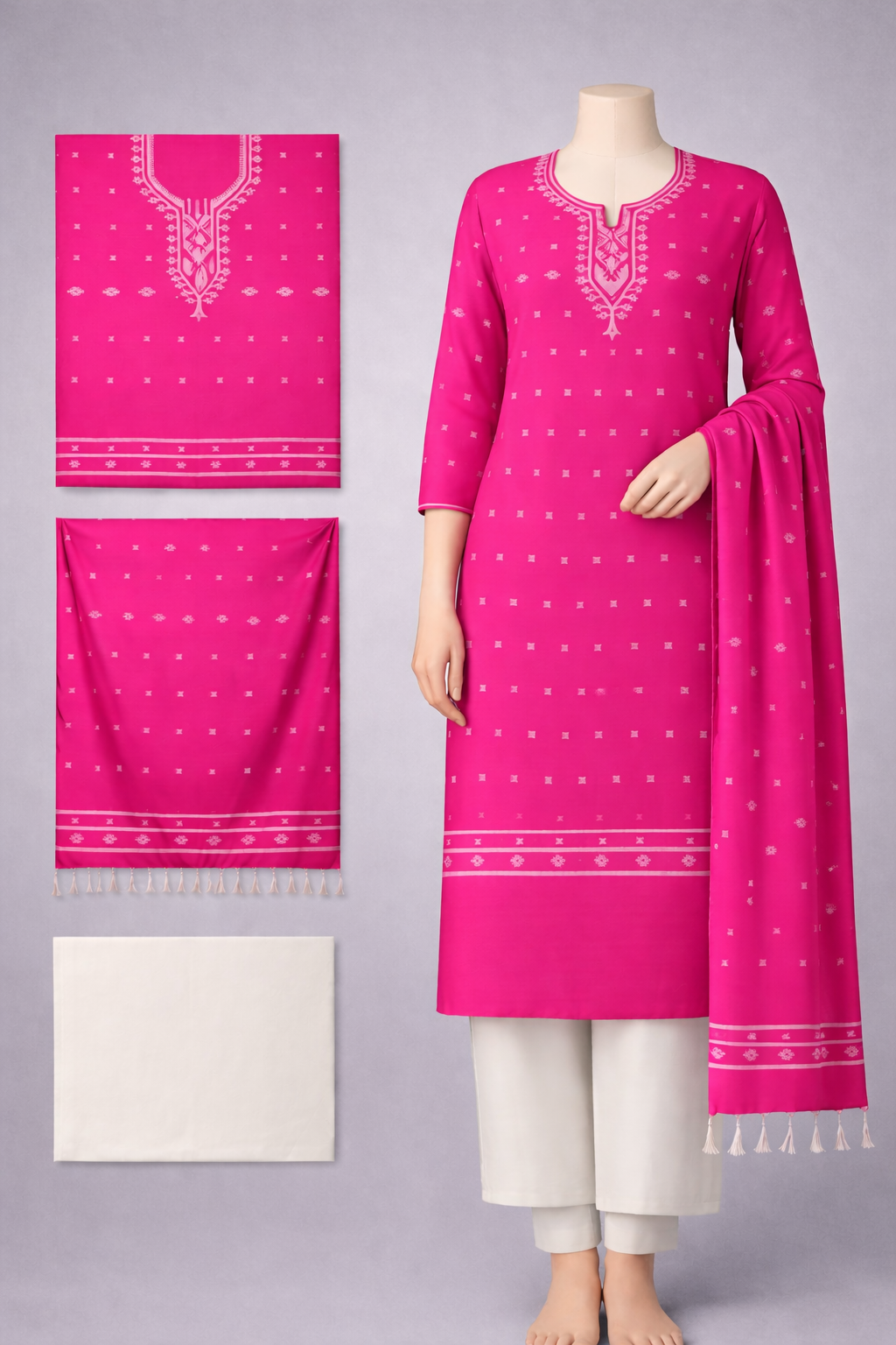 Half Silk Three Piece ST26