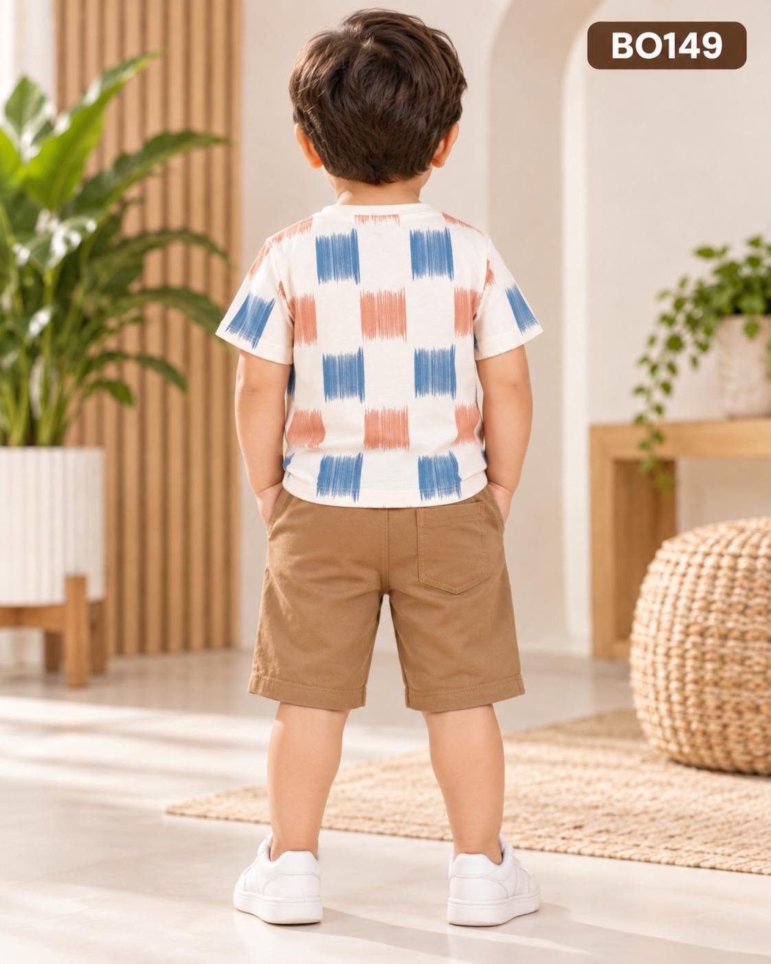Premium Boys Graphic T-Shirt & Cargo Shorts Set - BO149