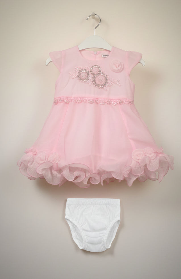 Girls Floral Party Dress Set with Bloomers 061