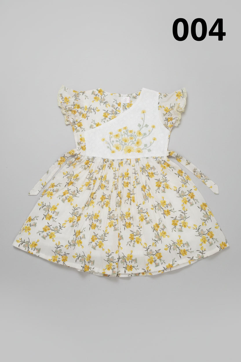 Girls Embroidered Cotton Dress 004