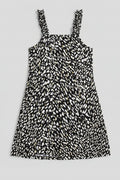 Girls Bird & Floral Printed Dress 3320