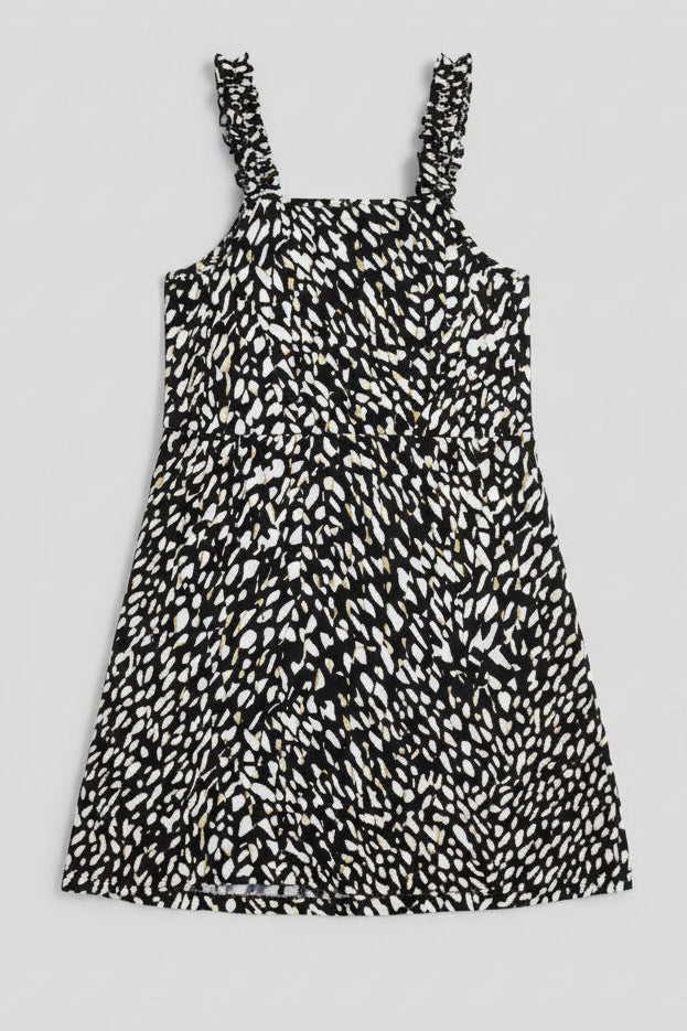 Girls Bird & Floral Printed Dress 3320