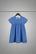 Girls Blue Polka Dot Short Sleeve Jumpsuit